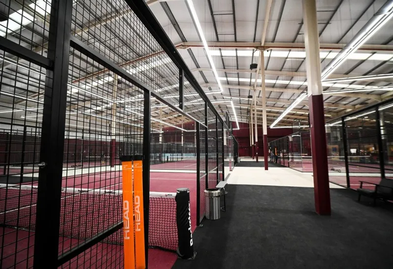A row of panoramic courts with full run-outs.
